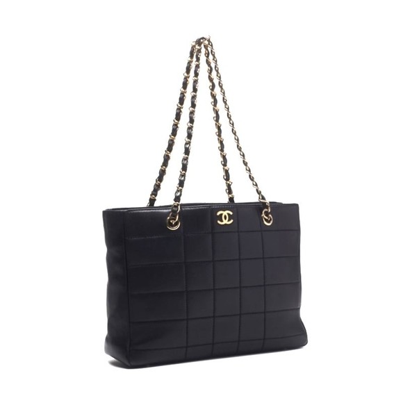 Chanel Chocolate Bar Double Chain Lambskin Black - Picture 4 of 8